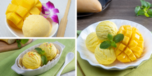 Rețetă înghețată proteică cu mango