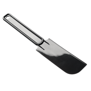 spatula neagra metalica cu coada in sus