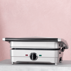 Grătar electric 3 in 1, cu plăci detașabile, Cuisinart, Argintiu, GRSM3E, 1000W